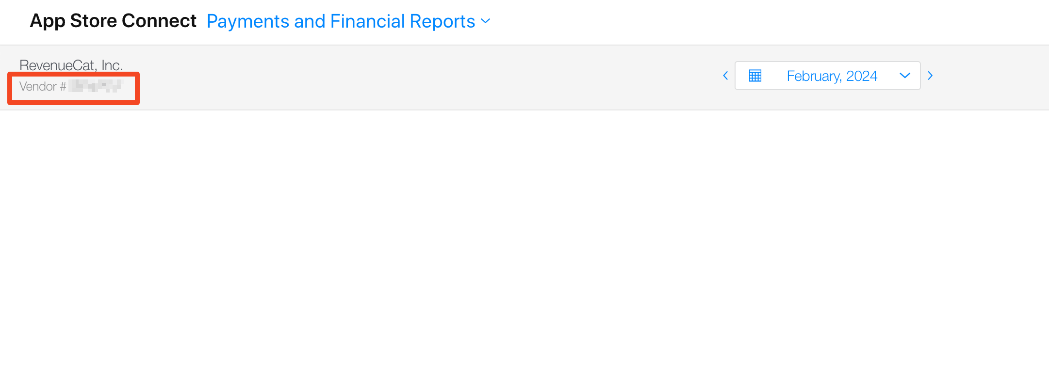 Step 2: Enter Vendor Number - Visual guide showing where to find the Vendor number